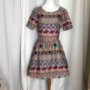 Sugarhill Boutique dress ethnic pattern size 10